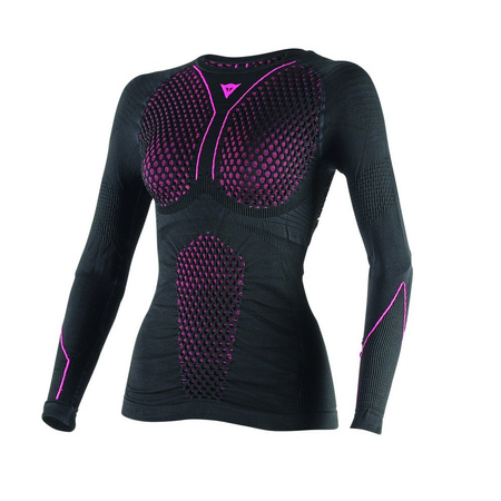 Koszulka Dainese D-Core Thermo Tee LS Lady czarno różowa