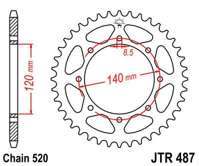 Zębatka tylna JTR487.46