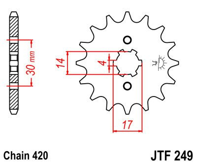 Zębatka przednia JTF249.16