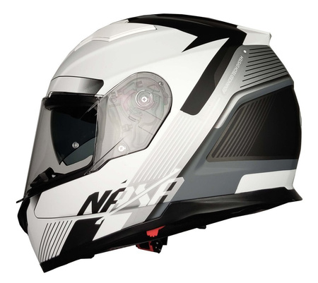 Kask NAXA F23 czarno biały mat