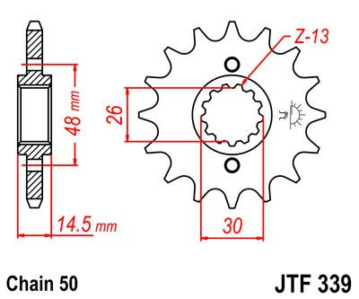 Zębatka przednia JTF339.18