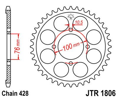 Zębatka tylna JTR1806.47