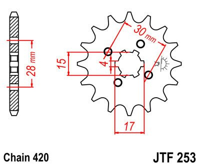 Zębatka przednia JTF253.13