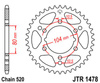 Zębatka tylna JTR1478,38