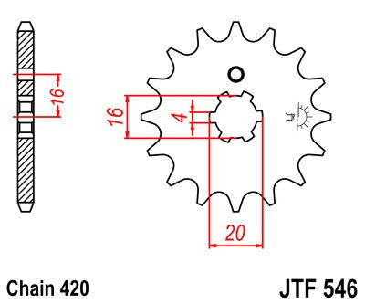 Zębatka przednia JTF546.13