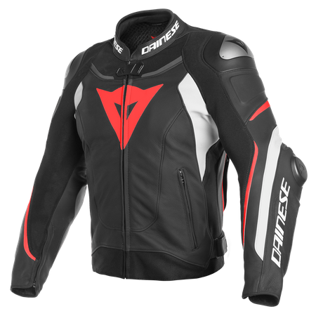 Kurtka Dainese Super Speed 3 skórzana czarno biało czerwona