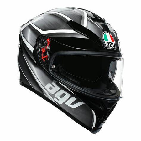 Kask AGV K-5 S Tempest czarno biało srebrny