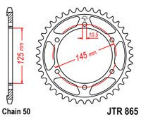 Zębatka tylna JTR865,46