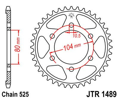 Zębatka tylna JTR1489,39