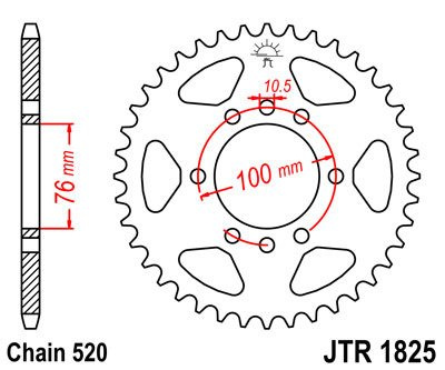 Zębatka tylna JTR1825.37