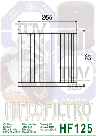 Filtr oleju Hiflofiltro HF125