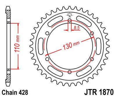 Zębatka tylna JTR1870.46