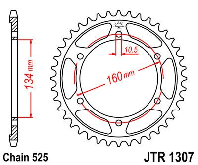 Zębatka tylna JTR1307,45