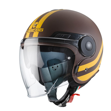 Kask Caberg Uptown Crono brązowo żółty mat