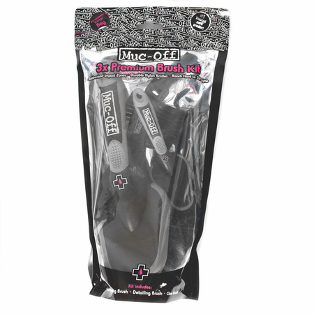 Muc-Off Zestaw 3 szczotek do czyszczenia motocykla