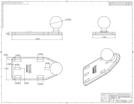 RAM MOUNT Podstawa montowana na pokrywę zbiornika płynu hamulcowego RAM-B-346U