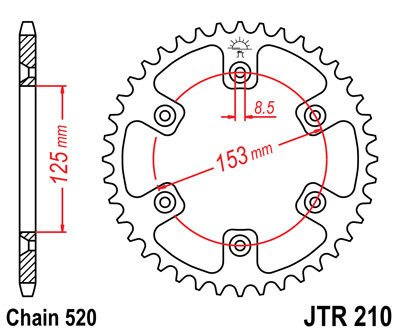 Zębatka tylna JTR210.51