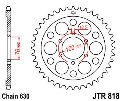 Zębatka tylna JTR818,41