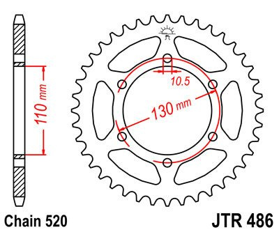 Zębatka tylna JTR486.38