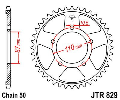 Zębatka tylna JTR829,43