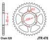 Zębatka tylna JTR478.38