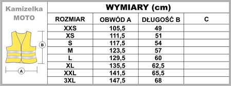 Kamizelka Odblaskowa Motocyklowa Jagatex 3M
