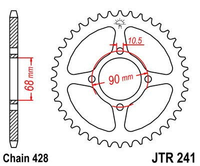 Zębatka tylna JTR241.53