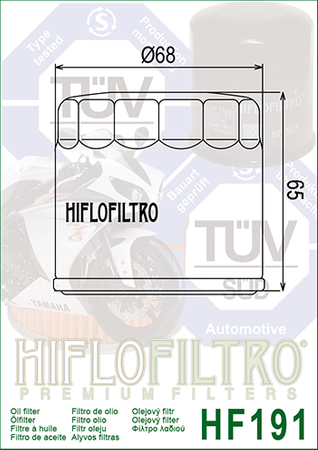 Filtr oleju Hiflofiltro HF191