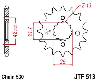 Zębatka przednia JTF513.18