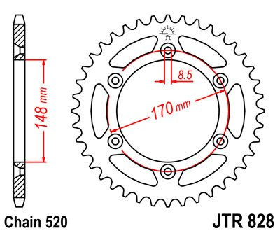 Zębatka tylna JTR828,42