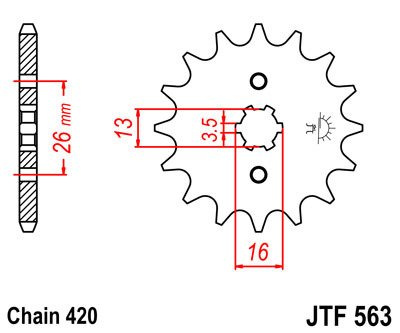 Zębatka przednia JTF563.11